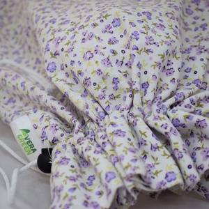Sac pentru paine 4kg, nowaste, ecologic, floricele mov (marimea XL) sau wetbag - geantă și husă - geantă pentru cumpărături - pungă de pâine - Artynos.ro