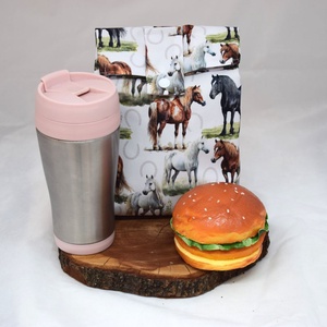 Sandvis-bag, lunchbag mare, ecologic, nowaste, cal, herghelie - geantă și husă - cutie de prânz - pungă și cutie de prânz - Artynos.ro