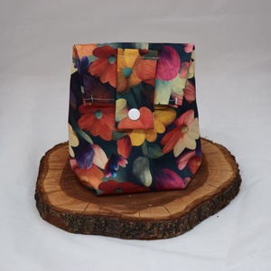 Sandvis-bag, lunchbag mare, ecologic, nowaste, flori de toamna - geantă și husă - cutie de prânz - pungă și cutie de prânz - Artynos.ro