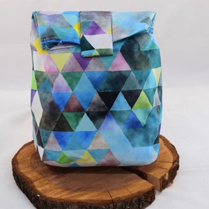 Sandvis-bag, lunchbag mare, ecologic, nowaste, albastru cubic - geantă și husă - cutie de prânz - pungă și cutie de prânz - Artynos.ro