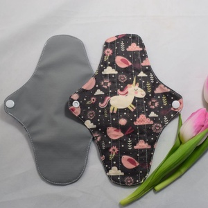 Absorbant intim lavabil din bumbac, regular, unicorn, 23 cm -1 buc - baie și frumusețe - accesorii de igienă intimă - absorbant igienic - Artynos.ro