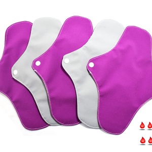 Absorbant intim lavabil din bumbac, regular, diferite modele, 23 cm -5 buc, Baie și Frumusețe, Accesorii de igienă intimă, Absorbant igienic, Cusătură, ARTYNOS