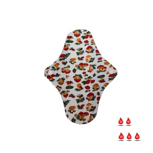 Absorbant intim lavabil din bumbac, regular, ciupercute, 23 cm -1 buc, Baie și Frumusețe, Accesorii de igienă intimă, Absorbant igienic, Cusătură, ARTYNOS