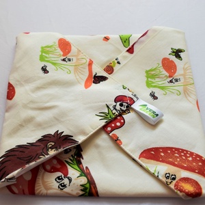 Servetel ecologic, din textil, nowaste, pentru sandvisuri, arici, ciuperci (sandwich wrapper), Casa & Stil de viata, Accesorii pentru echipamente de bucatarie, Textile pentru bucatarie, Servetele, servetele textile, Cusatura, ARTYNOS