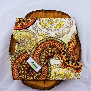 Servetel ecologic, din textil, nowaste, pentru sandvisuri, mandala, portocalie (sandwich wrapper), Casa & Stil de viata, Accesorii pentru echipamente de bucatarie, Textile pentru bucatarie, Servetele, servetele textile, Cusatura, ARTYNOS