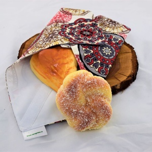 Servetel ecologic, din textil, nowaste, pentru sandvisuri, mandala, rosu (sandwich wrapper) - casă & stil de viață - accesorii pentru echipamente de bucătărie - textile pentru bucătărie - șervețele, șervețele textile - Artynos.ro