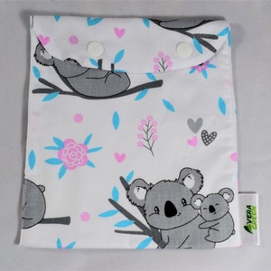 Snackbag pentru sandvisuri, merinde, snack, ecologic, no waste, marimea M, koala - geantă și husă - cutie de prânz - pungă și cutie de prânz - Artynos.ro