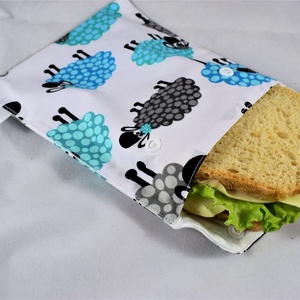 Snackbag pentru sandvisuri, snack, ecologic, no waste, marimea M, turma de oi, Geanta si husa, Cutie de pranz, Punga si cutie de pranz, , ARTYNOS