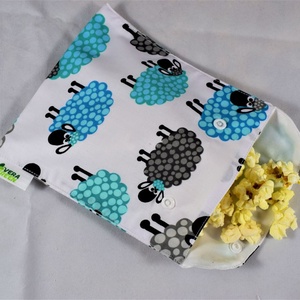 Snackbag pentru sandvisuri, snack, ecologic, no waste, marimea M, turma de oi - geantă și husă - cutie de prânz - pungă și cutie de prânz - Artynos.ro