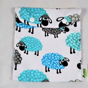 Snackbag pentru sandvisuri, snack, ecologic, no waste, marimea M, turma de oi - geantă și husă - cutie de prânz - pungă și cutie de prânz - Artynos.ro