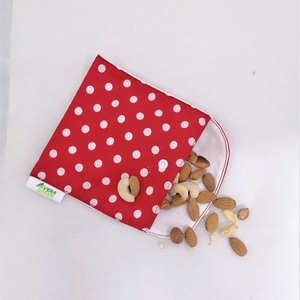 Snackbag pentru sandvisuri, merinde, snack, ecologic, no waste, marimea S, rosu cu buline, Geanta si husa, Cutie de pranz, Punga si cutie de pranz, , ARTYNOS