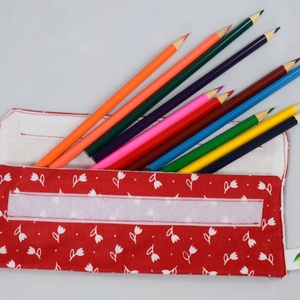 Suport pentru tacamuri, periute de dinti, penar, portfard reutilizabil din textil, lalea - geantă și husă - cutie de prânz - depozitare tacâmuri - Artynos.ro
