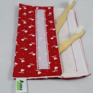 Suport pentru tacamuri, periute de dinti, penar, portfard reutilizabil din textil, lalea - geantă și husă - cutie de prânz - depozitare tacâmuri - Artynos.ro