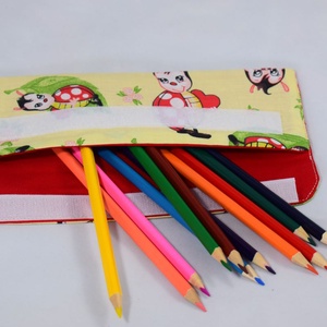 Suport pentru tacamuri, periute de dinti, penar, portfard reutilizabil din textil, buburuza, Geanta si husa, Cutie de pranz, Depozitare tacamuri, Cusatura, ARTYNOS