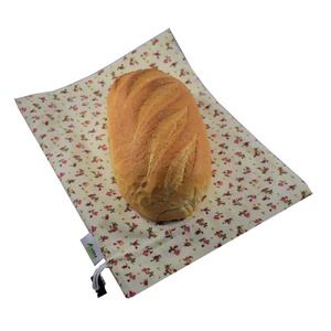 Sac pentru paine 3kg, nowaste, ecologic, flori rosii (marimea L)sau wetbag - Artynos.ro