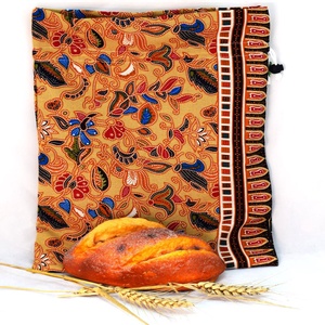 Sac pentru paine 3kg, nowaste, ecologic, flori din India (marimea L)sau wetbag - genți și portofele - geantă pentru cumpărături - săculeț de pâine - Artynos.ro
