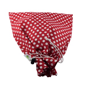 Sac pentru paine 4kg, nowaste, ecologic, rosu cu buline (marimea XL) sau wetbag - genți și portofele - geantă pentru cumpărături - săculeț de pâine - Artynos.ro