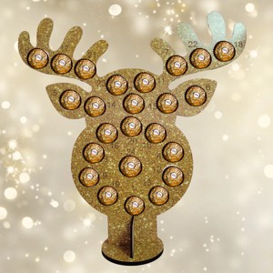 Calendar de advent de ciocolată cu reni - crăciun - decorațiuni de advent - calendar de advent - Artynos.ro
