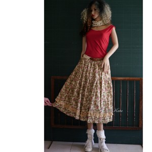 ROSE SKIRT - fustă romantică din bumbac și in - îmbrăcăminte și modă - haine damă - fustă damă - Artynos.ro