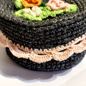 Cutie vintage pentru bijuterii croșetată  - casă & stil de viață - decorațiuni de casă - decorațiuni de masă și rafturi - boluri decorative - Artynos.ro