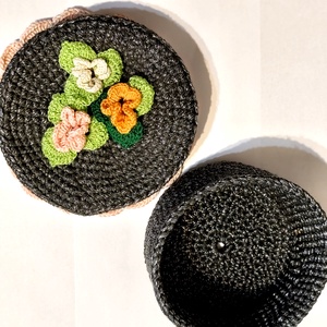 Cutie vintage pentru bijuterii croșetată  - casă & stil de viață - decorațiuni de casă - decorațiuni de masă și rafturi - boluri decorative - Artynos.ro