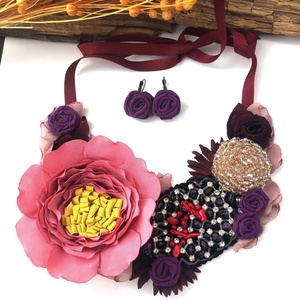 Colier cu floare roz, Bijuterii, Coliere, Chockere, Confectionarea bijuteriilor, Set - colier si cercei

Setul este realizat manual din margele, cristale biconice, cristale, divers..., ARTYNOS