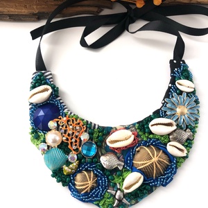 Colier - Orange coral - bijuterii - coliere - chockere - Artynos.ro