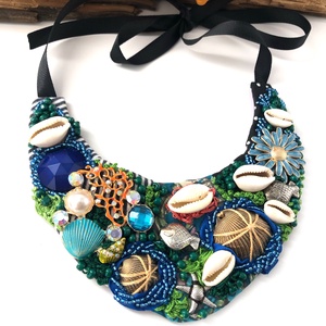 Colier - Orange coral - bijuterii - coliere - chockere - Artynos.ro