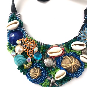 Colier - Orange coral - bijuterii - coliere - chockere - Artynos.ro