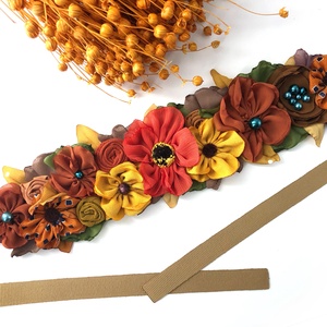 Brau - Flowers garden, Imbracaminte si moda, Curele si catarame artizanale, Catarame centura, , Braul este realizat manual din diverse materiale textile, perle de sticla, fetru si panglica.

Lung..., ARTYNOS