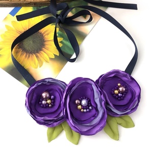 Colier handmade - Lavender Bloom - bijuterii - coliere - chockere - Artynos.ro