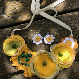 Colier handmade - Thistle Meadow - bijuterii - coliere - chockere - Artynos.ro