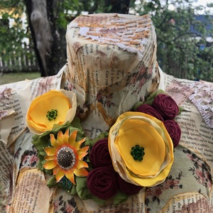 Colier handmade - Royal Sunflower - Artynos.ro