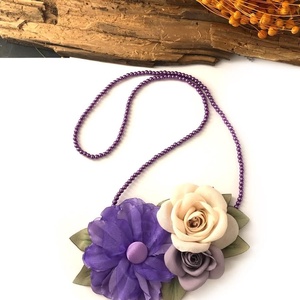 Colier handmade - Purple Blossom - Artynos.ro