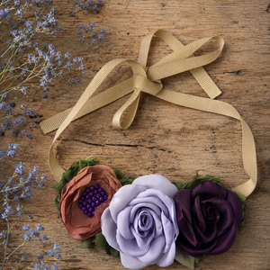 Colier handmade - Liliac pudrat - bijuterii - coliere - chockere - Artynos.ro