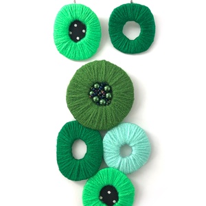 Set - Kiwi Vibe, Bijuterii, Brose, , Setul Kiwi Vibe s-a nascut din joaca.

Am vrut sa aduc verdele crud al primaverii intr-o forma care..., ARTYNOS