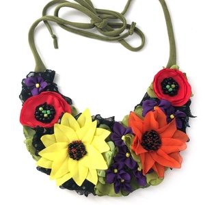 Colier cu flori de camp - bijuterii - coliere - chockere - Artynos.ro