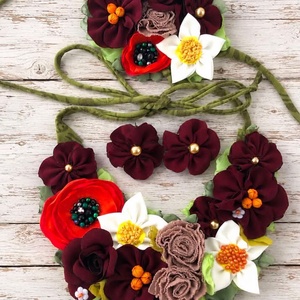 Colier cu flori de camp - bijuterii - coliere - chockere - Artynos.ro
