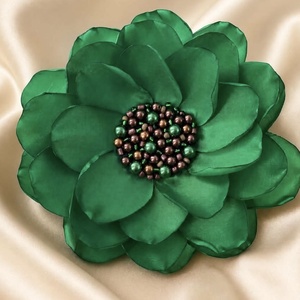 Brosa - Floare verde, Bijuterii, Brose, , ARTYNOS