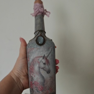 Sticlă unicorn vintage unicat  - casă & stil de viață - decorațiuni de casă - decorațiuni de masă și rafturi - grădini din sticlă - Artynos.ro