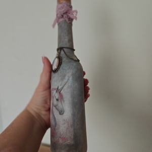 Sticlă unicorn vintage unicat  - casă & stil de viață - decorațiuni de casă - decorațiuni de masă și rafturi - grădini din sticlă - Artynos.ro