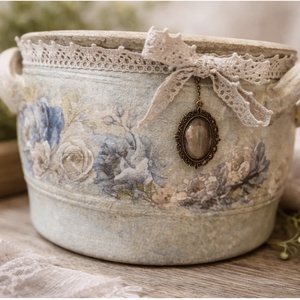 Suport decorativ vintage romantic handmade � piesa unicat - Artynos.ro