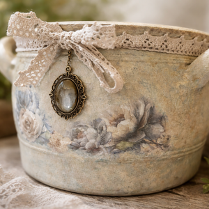 Suport decorativ vintage romantic handmade � piesă unicat - casă & stil de viață - echipamente de bucătărie - decor de bucătărie - magneți de frigider - Artynos.ro