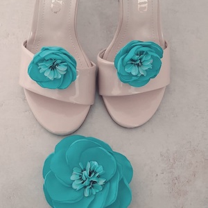 Set Accesorii - broșă/agrafă și clipsuri de pantofi Turquoise Mirage - bijuterii - broșe - Artynos.ro