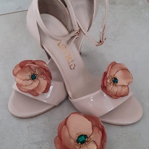 Set Accesorii - broșă/agrafă și clipsuri de pantofi Terra Emerald - bijuterii - broșe - Artynos.ro