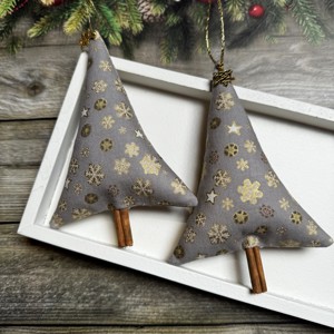 Ornament pom de Craciun cu bete de scortisoara /set de 2/, Craciun, Decoratiuni de Craciun de casa, Figurine pentru pomul de Craciun, , ARTYNOS