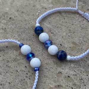 Set de bratari minerale Lapis Lazuli si jad alb, , , ARTYNOS