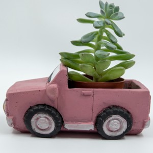 Camion de beton, camion de beton mauve suport pentru flori cu pictură personalizată -  - Artynos.ro