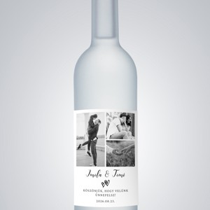 Etichetă fotografică pentru sticlă de coniac, etichetă pentru sticlă de vin, autocolant de mulțumire pentru nuntă, cadou aniversar -  - Artynos.ro