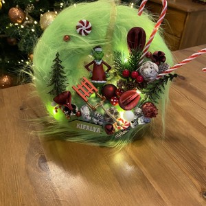 Masă de Crăciun Grinch cu disc și ciocănitoare -  - Artynos.ro